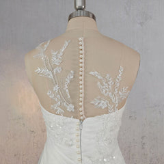 Mermaid Pearled Enchantment Lace Appliqued Wedding Dresses