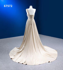 Mermaid Satin Wedding Dresses One Shoulder Formal Dress 67572