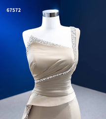 Mermaid Satin Wedding Dresses One Shoulder Formal Dress 67572