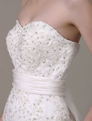 Mermaid Wedding Dresses With Elegant Detachable Lace Jacket Sweep Train(Veil Not Included) Exclusive