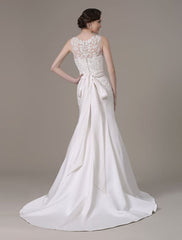 Mermaid Wedding Dresses With Elegant Detachable Lace Jacket Sweep Train(Veil Not Included) Exclusive