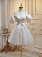 Mini / courtes robes de bal beige, robes à la maison en dentelle en tulle beige
