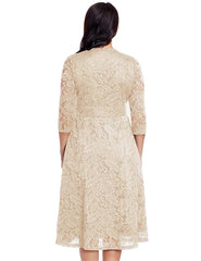 Modest Short Mother of the Bride Dress Plus Size Formal