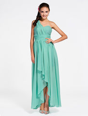 Bridesmaid Dress Sweetheart  Sleeveless Open Back  Ankle Length Chiffon with Ruched