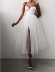 Women's Party Dress Homecoming Dress Wedding Guest Dress Midi Dress Black White Pink Sleeveless Pure Color Mesh Summer Spring Fall Spaghetti Strap Party Wedding Guest Birthday Evening Party
