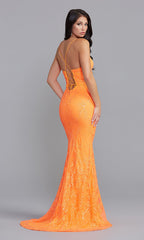 Corset-Back Long Sequin Prom Dress by PromGirl