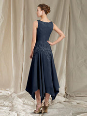DingjiTwo Piece A-Line Mother of the Bride Dress Elegant V Neck Ankle Length Chiffon Lace Sleeveless Wrap Included with Pleats Appliques