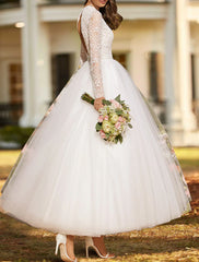 Wholesale Reception Simple Wedding Dresses Wedding Dresses A-Line Sweetheart Strapless Ankle Length Lace Bridal Gowns With Pleats Solid Color