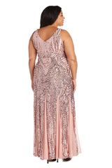 Nightway Long Plus Size Beaded Formal Gown 21685W