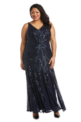 Nightway Long Plus Size Beaded Formal Gown 21685W
