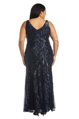 Nightway Long Plus Size Beaded Formal Gown 21685W
