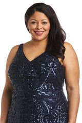 Nightway Long Plus Size Beaded Formal Gown 21685W