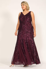 Nightway Long Plus Size Beaded Formal Gown 21685W