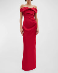 A noble sleeveless off shoulder and floor length off shoulder straight prom dress
