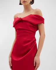 A noble sleeveless off shoulder and floor length off shoulder straight prom dress