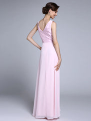 Aimishang Sheath / Column Mother of the Bride Dress Scoop Neck Floor Length Chiffon 3/4 Length Sleeve No with Beading