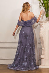 Cinderella Divine OC008 Off Shoulder Long Formal Dress