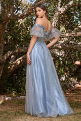 Cinderella Divine CD0197 Off Shoulder Long Formal Gown