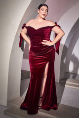 Cinderella Divine CD956C Plus Size Long Prom Dress