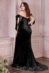 Cinderella Divine CD956C Plus Size Long Prom Dress