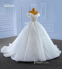 Off the Shoulder Ball Gown Wedding Dresses 222218