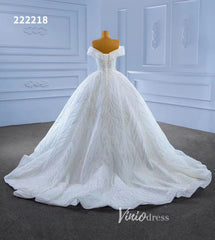 Off the Shoulder Ball Gown Wedding Dresses 222218