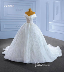 Off the Shoulder Ball Gown Wedding Dresses 222218