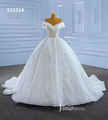 Off the Shoulder Ball Gown Wedding Dresses 222218