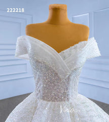 Off the Shoulder Ball Gown Wedding Dresses 222218