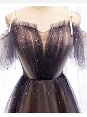 Hors l'épaule Robes de bal courtes violettes profondes, hors épaule