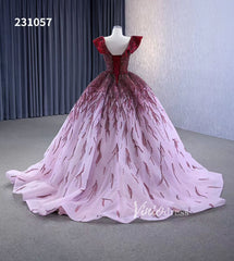 Ombre Beaded Quinceanera Dresses Off the Shoulder Ball Gown 231057