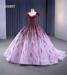 Ombre Beaded Quinceanera Dresses Off the Shoulder Ball Gown 231057