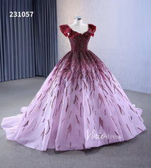 Ombre Beaded Quinceanera Dresses Off the Shoulder Ball Gown 231057