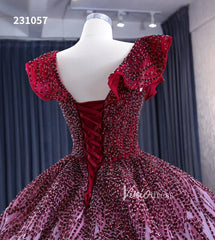 Ombre Beaded Quinceanera Dresses Off the Shoulder Ball Gown 231057