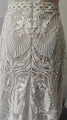 Open Back Boho Wedding Dress Sheath Country Wedding Dress VW1125