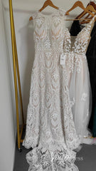 Open Back Boho Wedding Dress Sheath Country Wedding Dress VW1125
