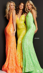 Jovani Long Designer Prom Dress with Sequins