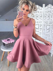 Chic Short Prom Dress, Short Graduation Dress, Homecoming Dress, Purple Formal Dress