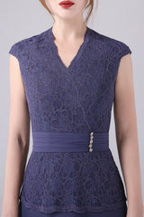 A-line V-neck Floor Length Mother of the Bride Dress