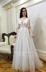 Boho Vintage Wedding Dress,Boho Chic Bridal Dress