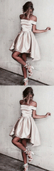 Off-the-shoulder Popular Short Party Dress,Mini Homecoming Dress