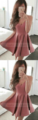 Sexy Prom Dress Party Dress, A-line V-neck Cocktail Dress, Mini Short Prom Dresses
