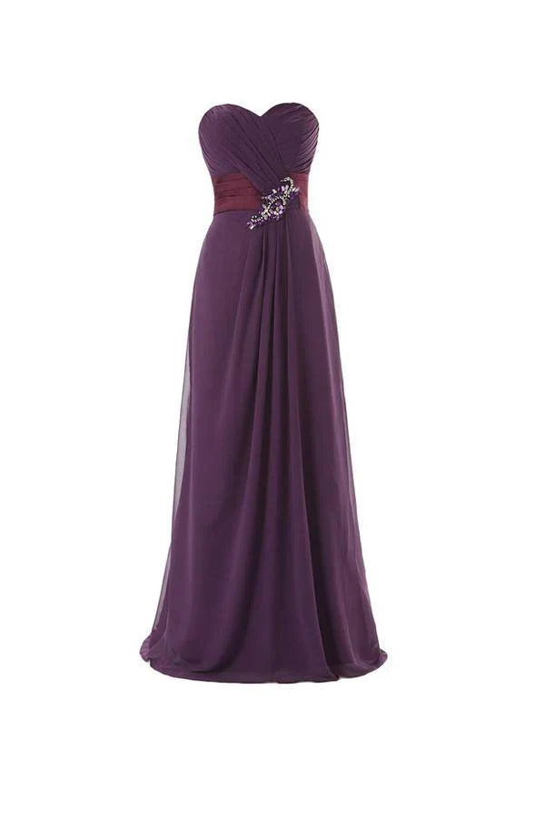 A-Line Sweetheart Floor-length Bridesmaid Dresses