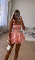 Elegant Birthday Dress Party Pink Homecoming Outfits