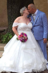 Plus Size Ball Gown Wedding Dresses Off-the-Shoulder