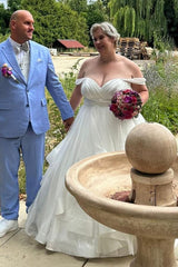 Plus Size Ball Gown Wedding Dresses Off-the-Shoulder