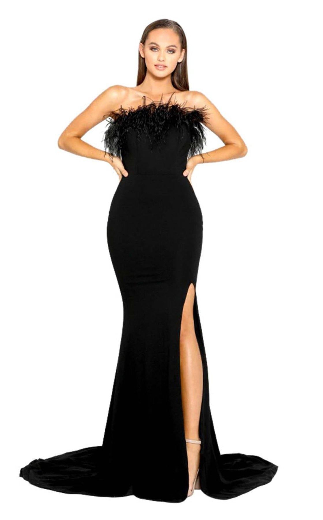 Portia And Scarlett 2026 Feather Bodice Elegant Prom Dress