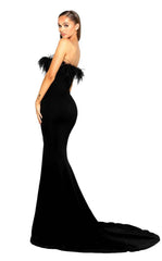 Portia And Scarlett 2026 Feather Bodice Elegant Prom Dress