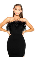 Portia And Scarlett 2026 Feather Bodice Elegant Prom Dress