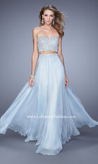 La Femme Two-Piece Long Formal Prom Dress